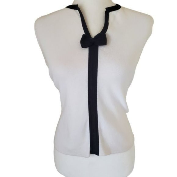 Designers Originals Tops - Designers Originals Sleeveless White Top with Bow